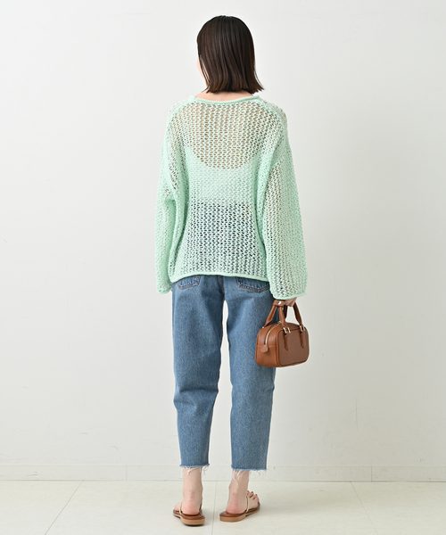 SLOBE IENA ニット セーター LOGAN/ローガン SLOBE別注 メッシュ