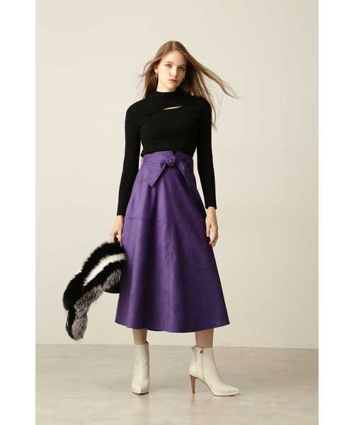 「PINKY&DIANNE」 長袖ニット 38 パープル レディース_画像3