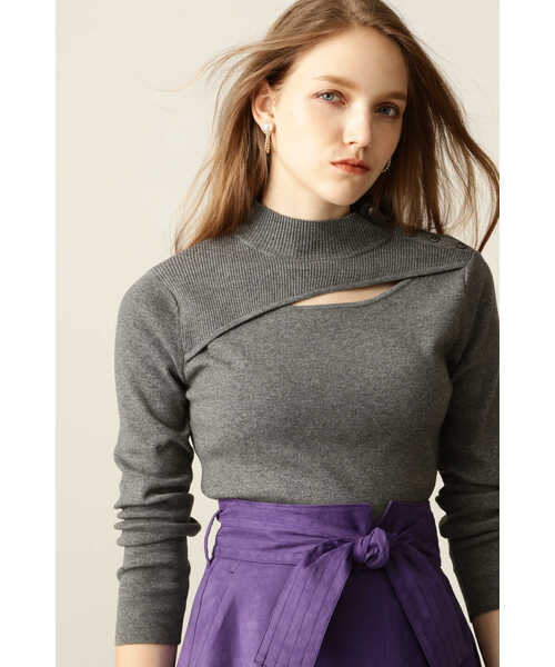 「PINKY&DIANNE」 長袖ニット 38 パープル レディース_画像6