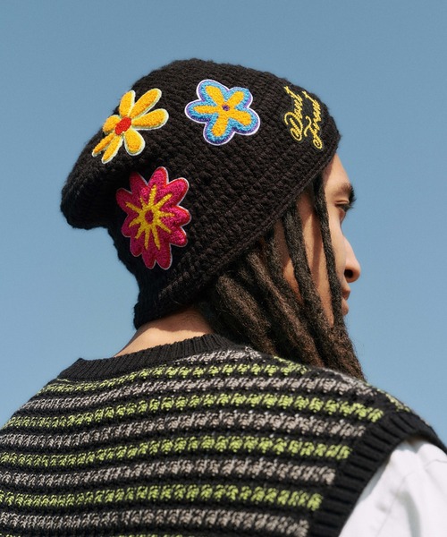 XLARGE 帽子 ハット CROCHET FLOWER KNIT HAT メンズ レディース