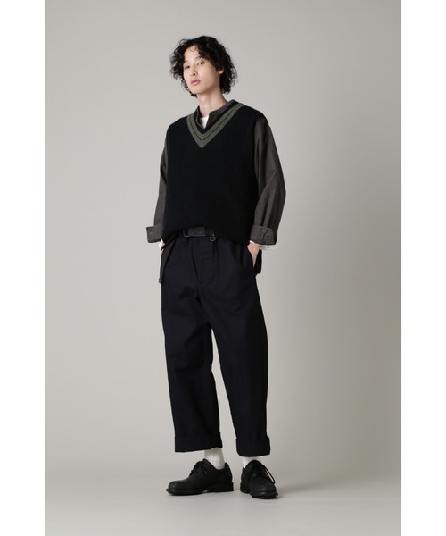「MHL.」 ノースリーブニット LARGE ブラック メンズ