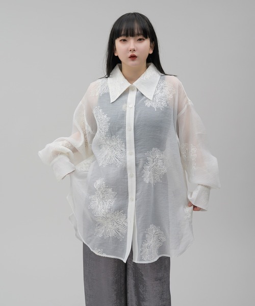 Ellno de Mavie ブラウス シャツ 「モチャンコラボ」フラワー