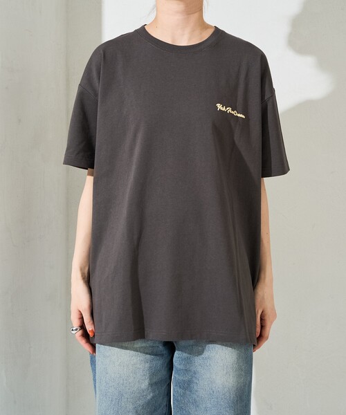 ICECREAM グラフィックロゴプリントカットソー 半袖 ブラック FREAK'S STORE tシャツ 限定展開 YEH ice cream バック プリント