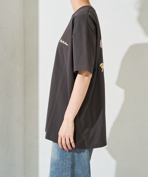 ICECREAM グラフィックロゴプリントカットソー 半袖 ブラック FREAK'S STORE tシャツ 限定展開 YEH ice cream バック プリント