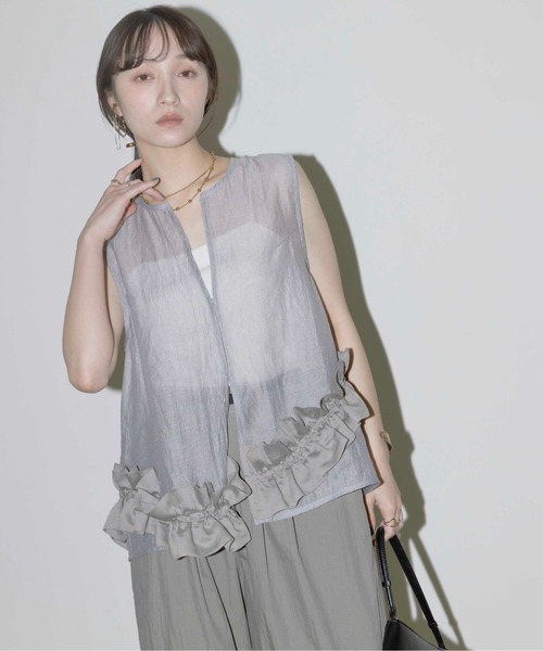 Eimee Law ベスト ジレ アーチフリル シアージレ レディース