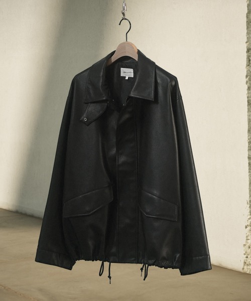 「EMMA CLOTHES」 ジップアップブルゾン M ブラック メンズ_画像9