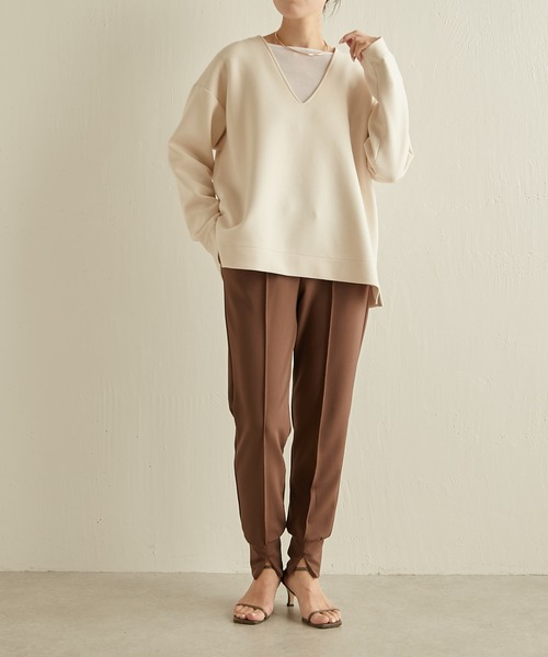 「COLLAGE GALLARDAGALANTE」 長袖カットソー FREE ライトベージュ レディース COLLAGE GALLARDAGALANTE 「COLLAGE GALLARDAGALANTE」 長袖