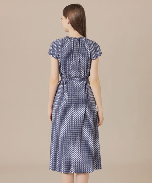 マッキントッシュロンドン　総柄　半袖ワンピース　38　M MACKINTOSH LONDON（マッキントッシュ ロンドン） パーティードレス