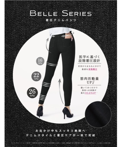 BELLE SERIES（ベルシリーズ） レギンス スパッツ 着圧デニムパンツ