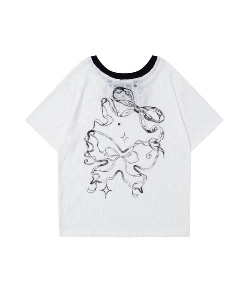 tシャツ 半袖 「HOOK」for girls リボンデザインTシャツ (SS
