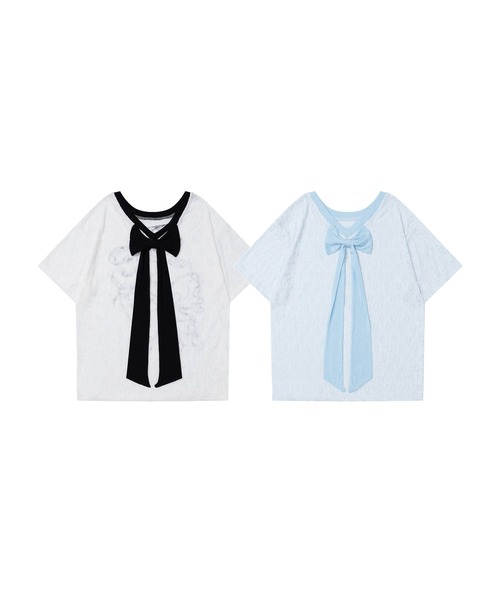 dearanddust 半袖 Tシャツ リボンデザイン pre-order】Side Ribbon