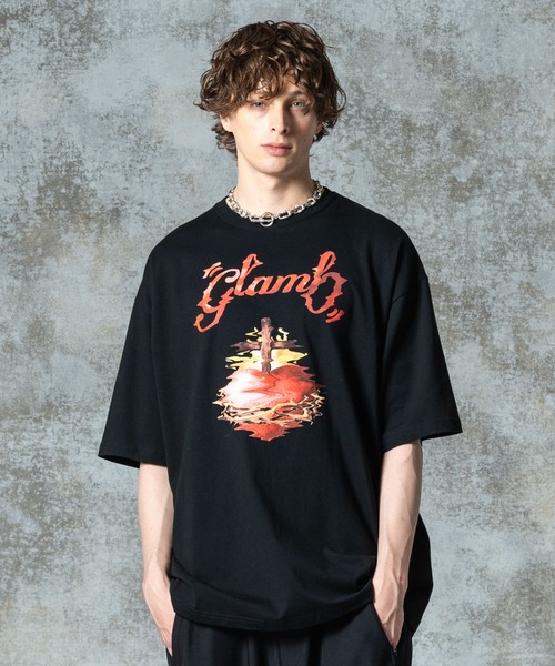 glamb tシャツ Crunch Cross Heart T-shirt / クランチクロス