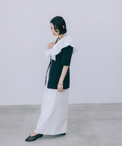 新品未使用タグ付き【柳橋唯さんコラボアイテム】5分袖パフスリーブジャケット BABYLONE ジャケット テーラードジャケット 「柳橋唯さんコラボ