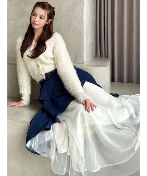 big volume tulle skirt ビッグボリューム チュールスカート RESEXXY（リゼクシー） スカート チュールボリュームスカート