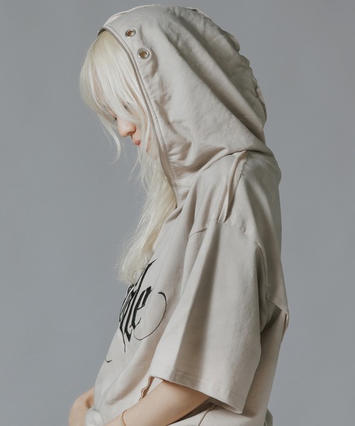 SUGGESTION パーカー SUGGESTION/サジェッション グランジ加工