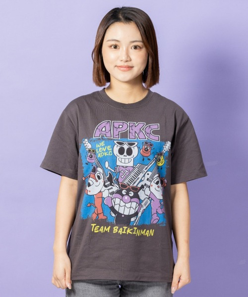 tシャツ ヴィンテージライクばいきんまんROCK半袖Tシャツ 大人 レディース