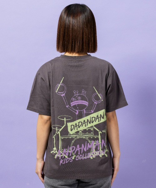 tシャツ ヴィンテージライクばいきんまんROCK半袖Tシャツ 大人 レディース ヴィンテージライクばいきんまんROCK半袖Tシャツ 大人（Tシャツ