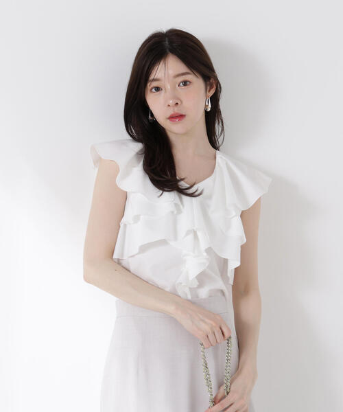PROPORTION BODY DRESSING ブラウス シャツ フリル半袖ブラウス