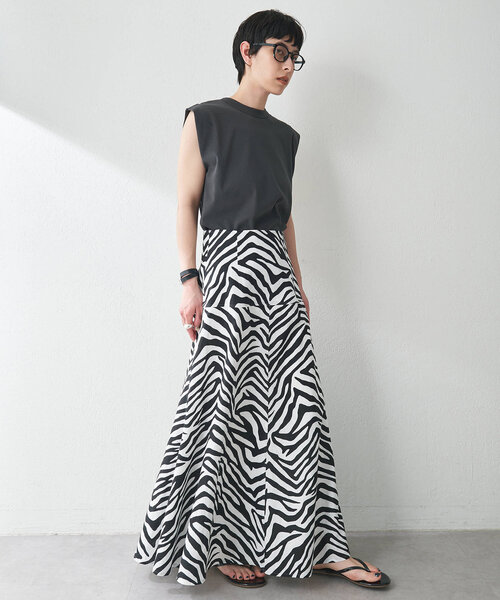 Whim Gazette スカート ゼブラ柄フレアスカート : ZOZOTOWN
