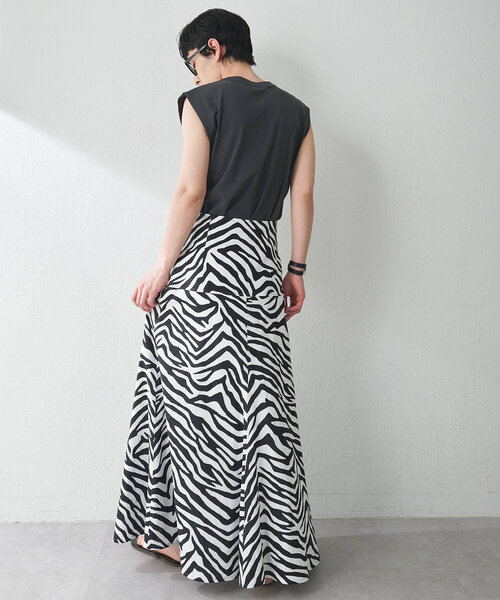 Whim Gazette スカート ゼブラ柄フレアスカート : ZOZOTOWN