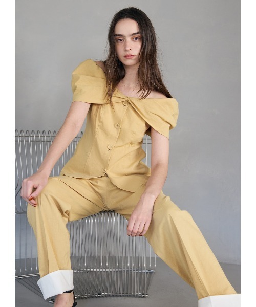 コエル（COEL）/コットンリネンオフショルブラウス COEL（コエル） ブラウス シャツ コットンリネンオフショルブラウス