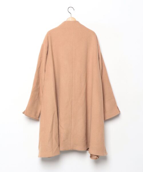 「COLUMN」 ノーカラーコート 38 キャメル レディース_画像2