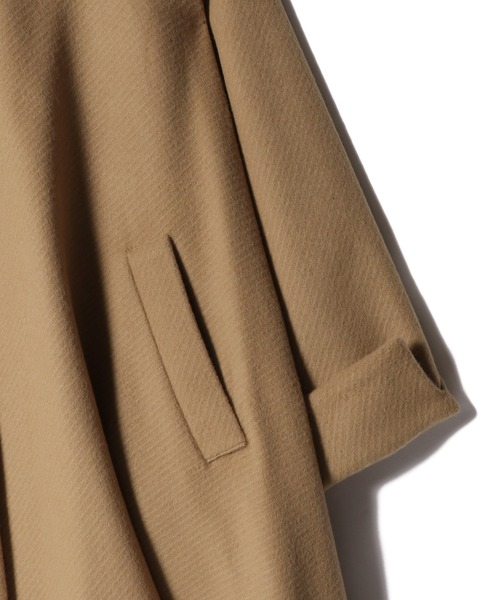 「COLUMN」 ノーカラーコート 38 キャメル レディース_画像4