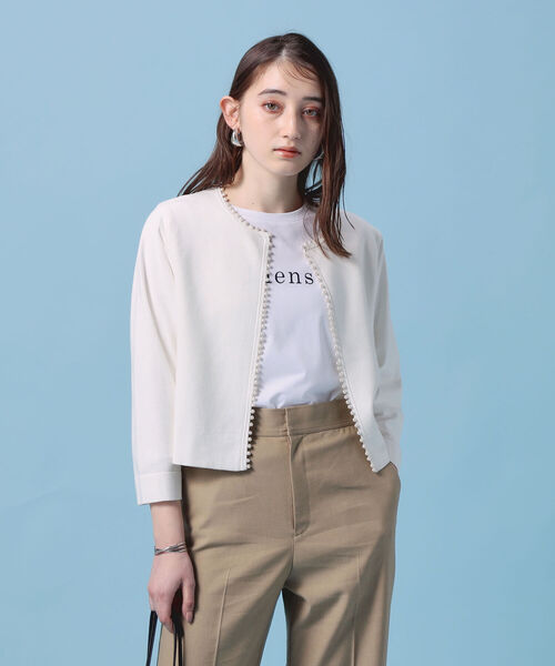 「NOLLEY'S」 カーディガン 38 オフホワイト レディース