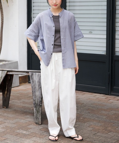 ブラウス シャツ FORK＆SPOON　ワイド5分袖シャツ レディース FORK&SPOON ブラウス シャツ FORK＆SPOON ワイド5分袖シャツ