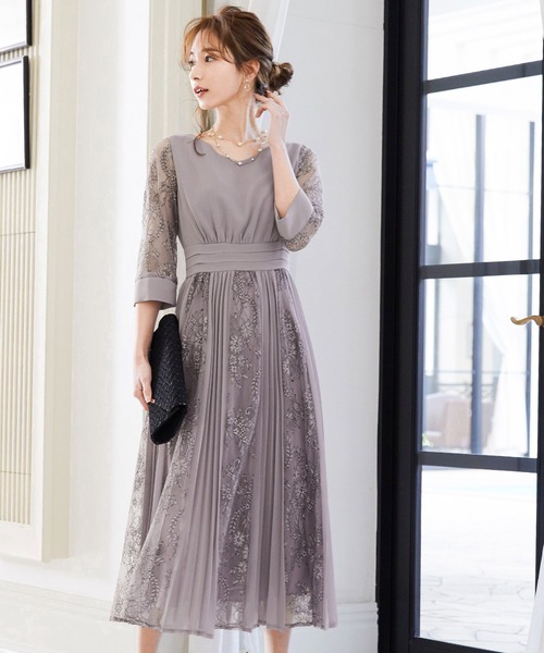 niana（ニアナ） 長袖ワンピース M ラベンダー レディース : ZOZOTOWN