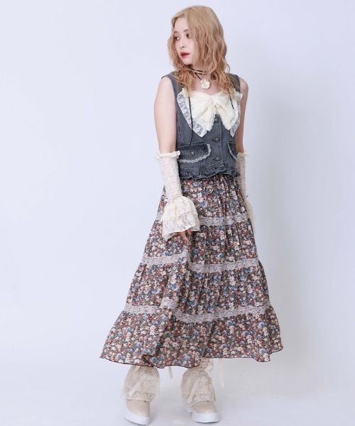 axes femme Big リボンキャミソール axes femme キャミソール レーシービッグリボンキャミ