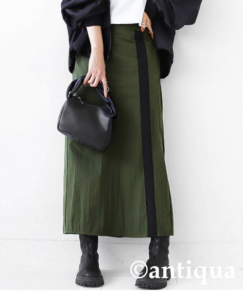 完売カラー！antiqua 新品・タグ付き レースティアードスカート カーキ antiqua 「antiqua」 「patterntorso」スカート FREE カーキ
