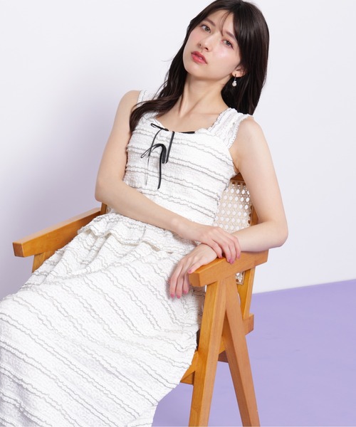 【大幅値下げ】JILLbyJILLSTUART セットアップ　お呼ばれ　ドレス バイカラーストレッチレースセットアップ | JILL by JILL STUART