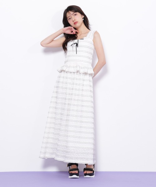 【大幅値下げ】JILLbyJILLSTUART セットアップ　お呼ばれ　ドレス JILL by JILL STUART｜バイカラーストレッチレースセットアップ