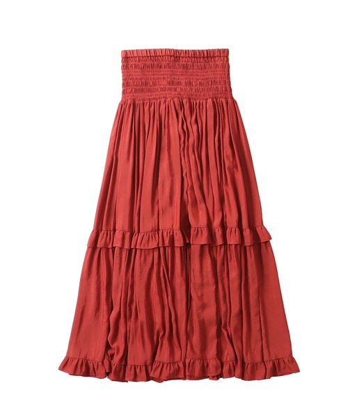 DRESSLAVE（ドレスレイブ） スカート shirring tiered gom long skirt
