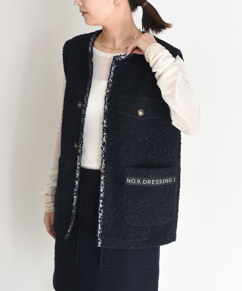 Eimee Law（エイミーロウ） ベスト ジレ ボンディングツィードジレ
