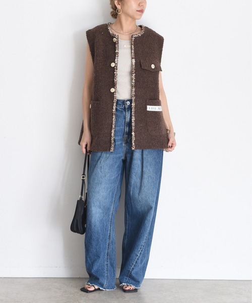 Eimee Law（エイミーロウ） ベスト ジレ ボンディングツィードジレ