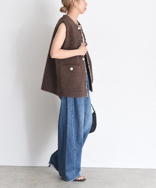 ✨美品✨ エイミーロウ ツィード MIXボタンベストジレ Eimee Law