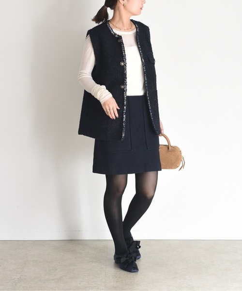 Eimee Law（エイミーロウ） ベスト ジレ ボンディングツィードジレ