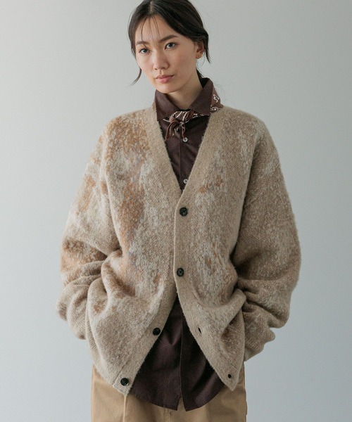 LU'U DAN 23SS モヘアニット ジャガードカーディガン LOWRYS FARM（ローリーズファーム） セーター ニット 「LFM(U)」モヘア
