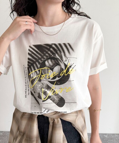 tシャツ LemonPhotoシルケット半袖Tシャツ レディース