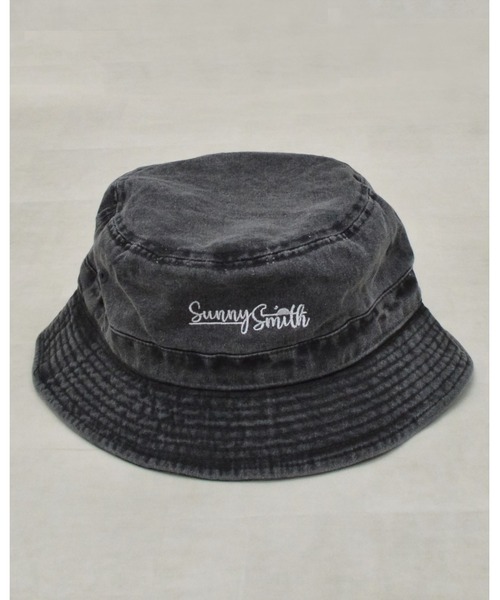 Sunny Smith 帽子 ハット メンズ 筆記体ロゴ刺繍ピグメント バケット
