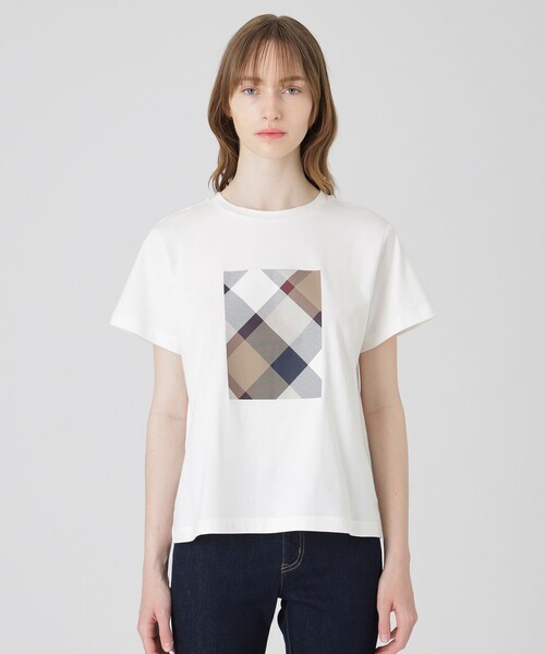 tシャツ 「一部店舗限定」クレストブリッジチェックプリントTシャツ レディース