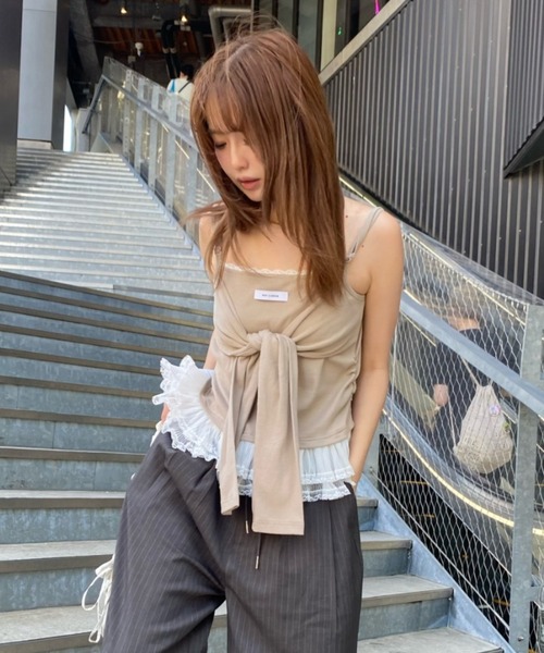 Ray Cassin キャミソール ブラック Ray Cassin キャミソール レイヤードデザインキャミ : ZOZOTOWN