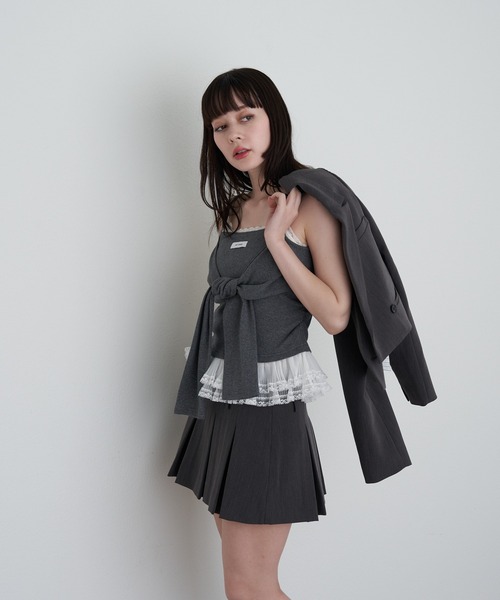Ray Cassin キャミソール ブラック Ray Cassin キャミソール レイヤードデザインキャミ : ZOZOTOWN