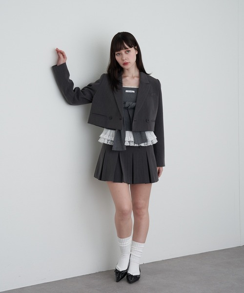 Ray Cassin キャミソール ブラック Ray Cassin キャミソール レイヤードデザインキャミ : ZOZOTOWN