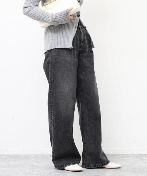 「Deuxieme Classe」 「EVERYDAY I LIKE.」加工デニムパンツ 38 チャコールグレー レディース_画像2