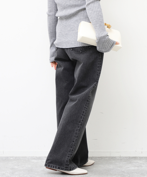 「Deuxieme Classe」 「EVERYDAY I LIKE.」加工デニムパンツ 38 チャコールグレー レディース_画像3