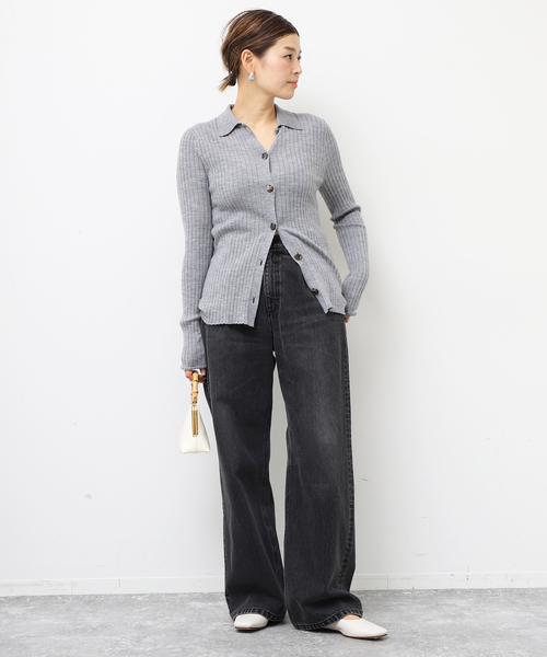 「Deuxieme Classe」 「EVERYDAY I LIKE.」加工デニムパンツ 38 チャコールグレー レディース_画像4