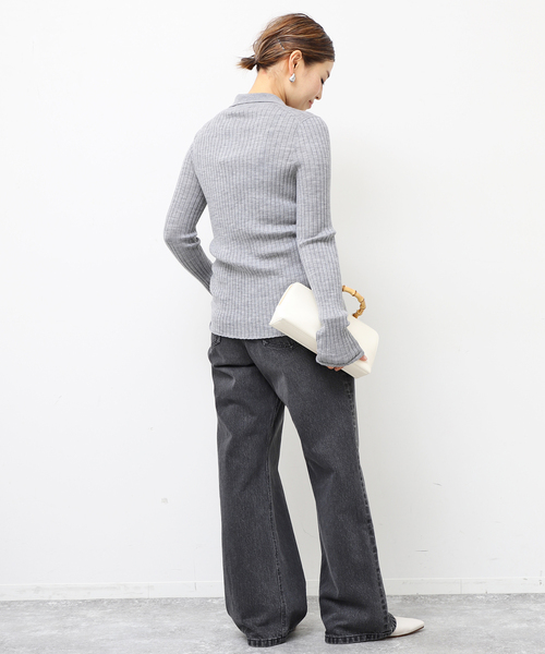 「Deuxieme Classe」 「EVERYDAY I LIKE.」加工デニムパンツ 38 チャコールグレー レディース_画像6